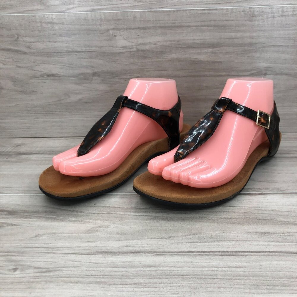 Vionic Sandals Womens 6 Paden Thong Ankle Strap Buckle Flat Shoes